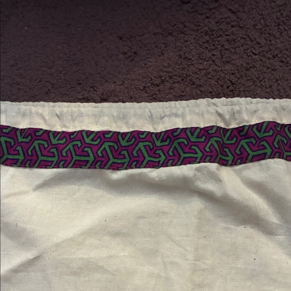 Tory Burch Drawstring Cotton Dust Bag w Gold tone Logo Charm NEW - Picture 2 of 3